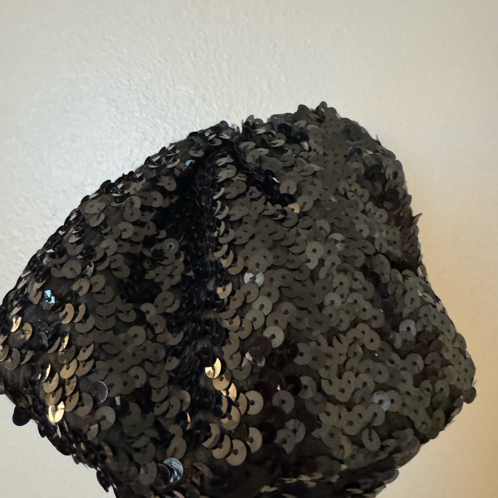 Free People Black Sequin Beret - Picture 3 of 5